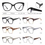 Protective plastic TR90+CP glasses with anti-blue light lenses Landi LD-TR5023