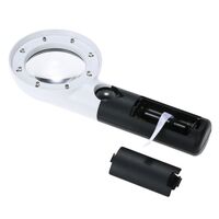 Magnifier with universal backlight, magnifying glass with handle 558L-XX, size: diameter 55 mm, magnification: 7X, 20X