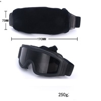 Safety shockproof tactical goggles +3 caps 战术-E3片装套装