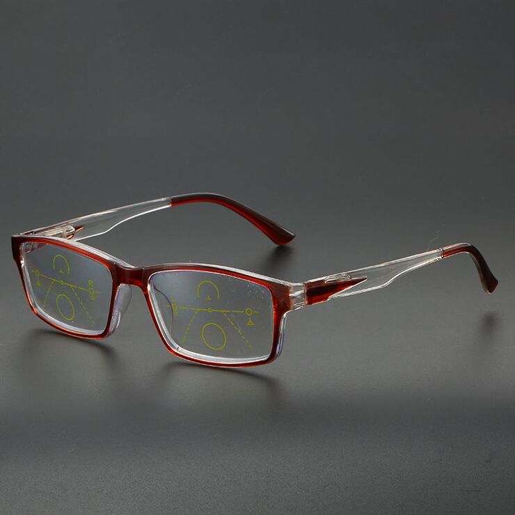 Plastic glasses for reading, with Blue ray cut protection, multifocal, diopters from +1.00 to +4.00, RMC=62-64, KY2823-5