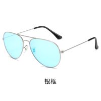 Blue Block metal glasses with blue light protection for colorblind people, with case KY3026-3色盲