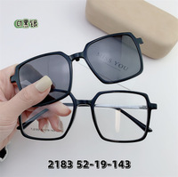 Hybrid frame, metal + TR90, with magnet sunshade clip-on SANTA 2183