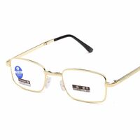 Folding metal reading glasses 福佬8808防蓝光 with Blue ray cut protection with case, diopters from +1.00 to +4.00, RMC=62-64