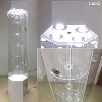 Стойка-витрина акриловая напольная вращающаяся для очков, оправ, футляров и аксессуаров 16006-35