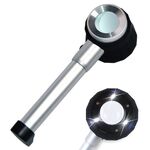 Magnifier with universal backlight, magnifying glass with handle SZ-3-XX-1, diameter 27 mm, magnification: 30Х