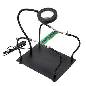 Лупа настольная мультифункциональная с подсветкой W609-XX, увеличение: 5X