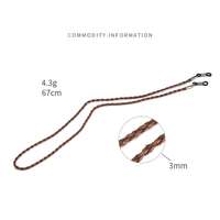 Suede string eyeglasses holder 67 cm