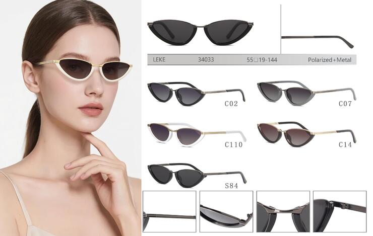 Polarized metal sunglasses for women Leke LK34033