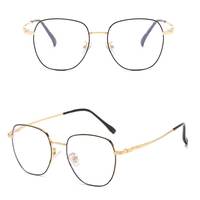 Metal eyeglasses for reading V8609 with blue ray cut protection, diopters from 0.00 to -6.00, not centered