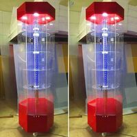 Стойка-витрина акриловая напольная вращающаяся для очков, оправ, футляров и аксессуаров 15003, размер 150 * 45 см