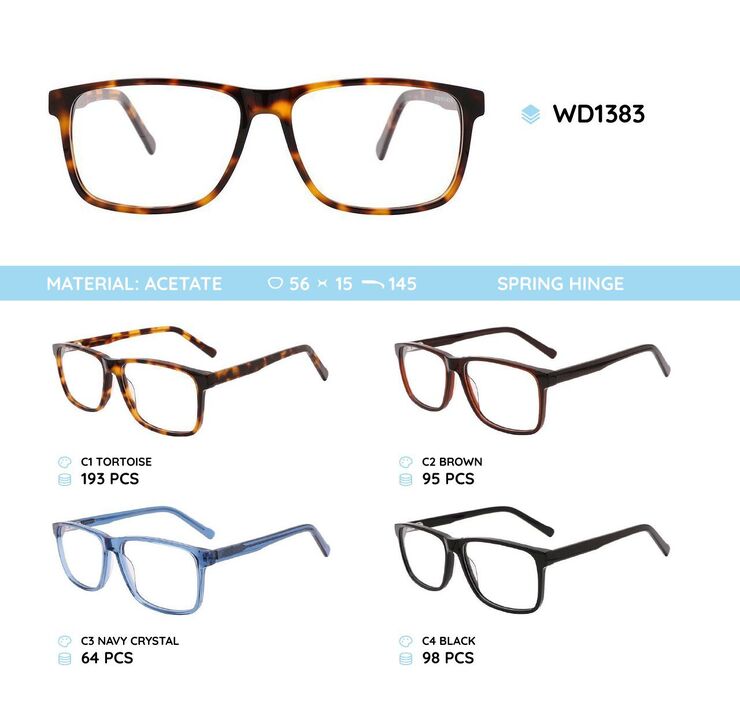 Plastic acetate eyeglasses frame for men WD1383