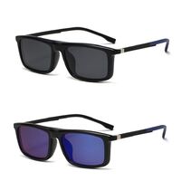 Оправа пластиковая TR90/PC + комплект из 5 поляризационных солнцезащитных насадок (клипон) на магните + кожаная сумка El Dorado EL3302A