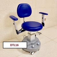 Surgical stool, operating chair rotating on wheels with lift for the ophthalmologist's office DTL16 with armrests 
