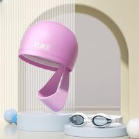 Silicone waterproof swimming cap for adults, with goggles, YM1800-YU