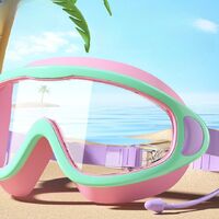 Swimming waterproof anti-fog goggles for kids (3-16 years), with integrated earplugs and box, YJ044-YU