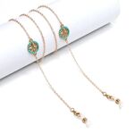 Gold-colored metal non-slip chain, with the tree of life, for glasses and masks GL1036