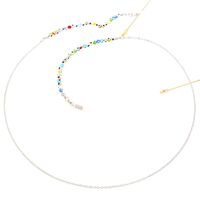 Metal non-slip chain, with round glasse beads, for glasses and masks GL178