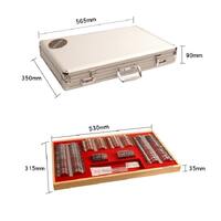 232 metal rim ophthalmic trial lens set in an aluminum case