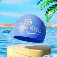 Silicone waterproof swimming cap for kids PUM001-YU
