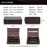 Футляр для очков и солнцезащитных очков из натуральной кожи на 3 отсека CF4011