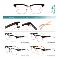 Combined frames for glasses, acetate + metal,  Big City GG0603S