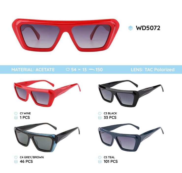 Acetate plastic frames polarized sunglasses WD5072