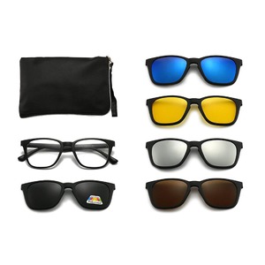 Оправы El Dorado с комплектом поляризационных солнцезащитных насадок на магните 2296A 每套5件