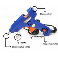Glue gun for applying hot glue, 20 W, for rods Ø7 mm HR-20