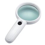 Magnifier with universal backlight, magnifying glass with handle 6B-5-XX, diameter 68 mm, magnification: 3Х