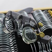 266 metal rim ophthalmic trial lens set in an aluminum case MT266-A8