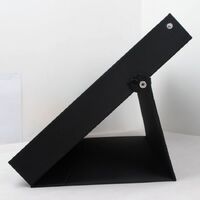 Sunglasses folding holder display with 18 slots, black with a black lining