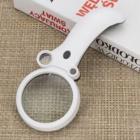 Magnifier with universal backlight, magnifying glass with handle 600600BH-XX, diameter 75 mm, magnification: 2,5X, 25X, 55X