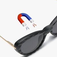 Оправа пластиковая TR90/PC + комплект из 5 поляризационных солнцезащитных насадок (клипон) на магните + кожаная сумка El Dorado EL2352D