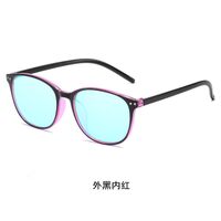 Blue Block plastic glasses with blue light protection for colorblind people, with case KY6008-8色盲片