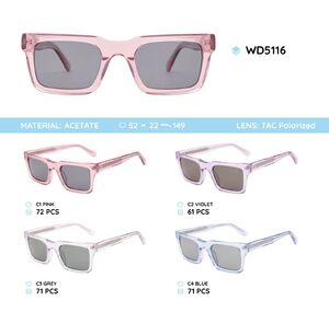 Plastic acetate frame polarized sunglasses WD5116