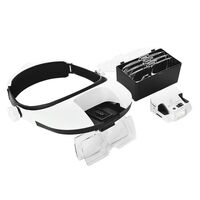 Binocular magnifier with backlight, magnifying glass with head mount 81000NC-XX, magnification: 1X, 1,5X, 2X, 2,5X, 3,5X