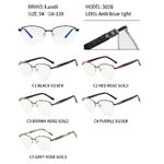 Nylor protective metal glasses with anti-blue light lenses Landi LD3028