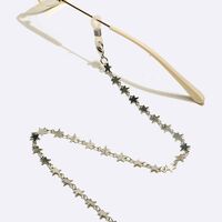 Silver metal non-slip star chain, for glasses and masks GL1641-2