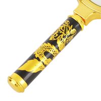 Magnifier, magnifying glass with a handle with a dragon pattern S木柄60-XX-2, diameter: 60 mm, magnification: 10X