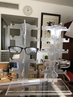 Подставка для очков настольная прозрачная на 10 мест HD900