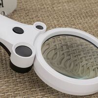 Magnifier with universal backlight, magnifying glass with handle 600600BH-XX, diameter 75 mm, magnification: 2,5X, 25X, 55X