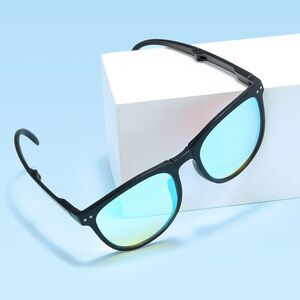 Blue Block plastic glasses with blue light protection for colorblind people, folding, with case KY6105-5色盲