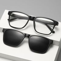 Оправа пластиковая TR90/PC + комплект из 5 поляризационных солнцезащитных насадок (клипон) на магните + кожаная сумка El Dorado EL9502