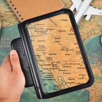 Magnifier with universal backlight, magnifying glass with handle 185115-XX, size: 185*112 mm, magnification: 2,5Х