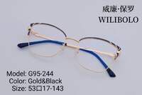 Оправа металлическая ультратонкая, с флексом Wilibolo G95-244