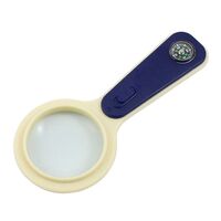 Magnifier with universal backlight and compass, magnifying glass with handle 1066-XX, diameter: 50 mm, magnification: 5X