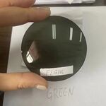 Plastic UV400 protection lenses Ø71 mm FLG105, 1.49 index, F=400/600mm, green color (price per pair)