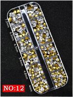 Набор страз с плоским дном для украшения оправ и очков, 13 видов комплектации