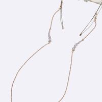 Gold-colored metal non-slip chain, with pearls, for glasses and masks GL1258-2