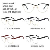 Protective anti-reflective coating metal glasses Landi LD8062